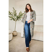 Elie Beaumont Serendipity Long Kimono - Lyseblå barok