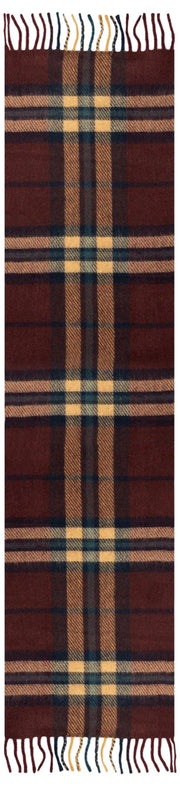 Dents Plaid Ternet kvast tørklæde - Merlot Rød