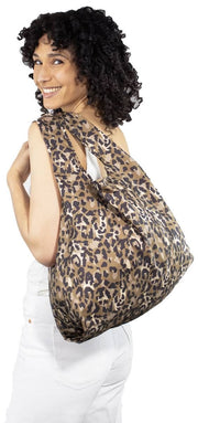 Venlig taske London Medium genanvendelig taske - Leopard Brown