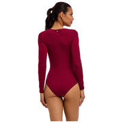 Falke Daily Bateau Brief Bodysuit - Chianti Rød