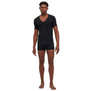 Falke Daily Climate Control Deep V-Neck T-Shirt - Black