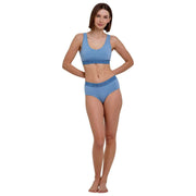 Falke Daily Comfort 2-Pak Bustier Bralette - Blå/Beige