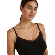 Falke Daily Lace Spaghetti Strap Top - Black