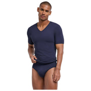 Falke Daily Seamless V-hals T-Shirt - Midnight Navy