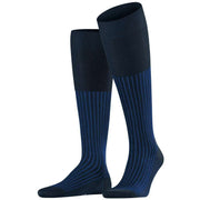 Falke Oxford Stripe Knee High Socks - Space Blue