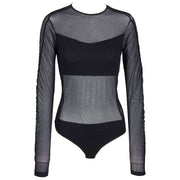 Falke Privat Censureret String Bodysuit - Sort
