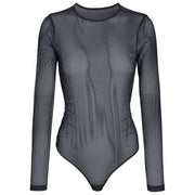 Falke Private Sheer Lines String Bodysuit - Sort