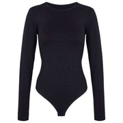 Falke Timeless Cotton Crew String Bodysuit - Sort