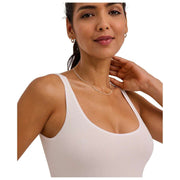 Falke Timeless Cotton Tank String Bodysuit - Pearl White