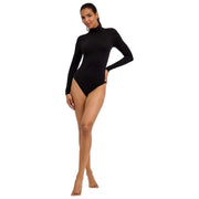 Falke Timeless Cotton Turtle-Neck Brief Bodysuit - Sort