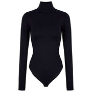 Falke Timeless Cotton Turtle-Neck Brief Bodysuit - Sort