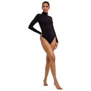 Falke Timeless Cotton Turtle-Neck String Bodysuit - Sort