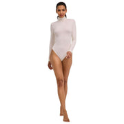 Falke Timeless Bomuld Turtle-Neck String Bodysuit - Pearl White