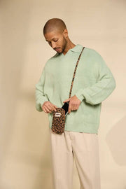 Bagbag Bill Phone Bag - Leopard Cinnamon Brown