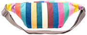 Roka Mill Hill Small Bomuld Canvas Bum Bag - Bred Multi Stripe