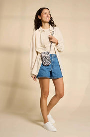 Hindbag Bill telefontaske - Leopard Off White