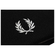 Fred Perry Classic Merino Wool Beanie - Sort/Snehvid
