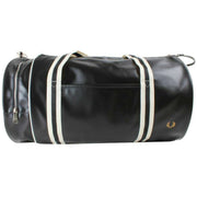 Fred Perry Large Classic Barrel Bag - Black/Ecru Cream