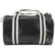 Fred Perry Mini Classic Barrel Bag - Black/Ecru Cream