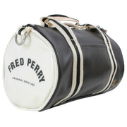 Fred Perry Mini Classic Barrel Bag - Black/Ecru Cream