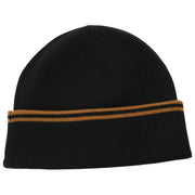Fred Perry Twin Tipped Merino Wool Beanie - Sort/Mørk Karamelbrun