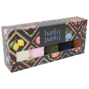 Hanky Panky Signature Lace 5-pack lavtalje-thongs - Marshmallow/Bliss/Boysenberry/Navy/Macchiato