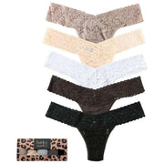 Hanky Panky Signature Lace Low Rise 5-pak strop - Taupe/Sleep In Grey/Grey Mist/Dusk