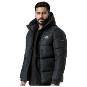 Helvetica Mountain Pioneers Barnes hættejakke parka - sort
