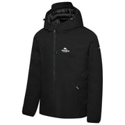 Helvetica Mountain Pioneers Eyeblock Hooded Windbreaker Jacket - Sort