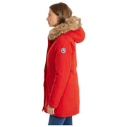 Helvetica Mountain Pioneers Lilli Hooded Parka Jacket - Rød/Naturlig