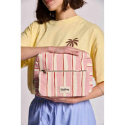 Hindbag Alix Extra Large Toilettaske - Pink/Røde Striber