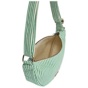 Hindbag Andrea Half Moon Bag - Grønne Striber