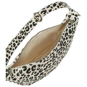 Bagtaske Andrea Half Moon Taske - Leopard Off White