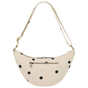 Bagtaske Andrea Half Moon Taske - Off White Polka Dot