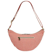Bagtaske Andrea Half Moon Taske - Røde Striber