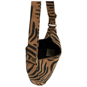 Bagtaske Andrea Half Moon Bag - Zebra Cinnamon Brown
