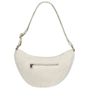 Bagtaske Andrea Teddy Half Moon Taske - Arctic White