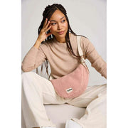 Bagtaske Andrea Teddy Half Moon Taske - Powder Pink