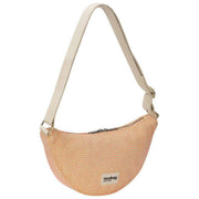 Bagtaske Andrea Woven Half Moon Bag - Koralrød