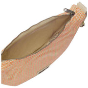 Bagtaske Andrea Woven Half Moon Bag - Koralrød