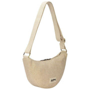 Bagtaske Andrea Woven Half Moon Bag - Nude Beige