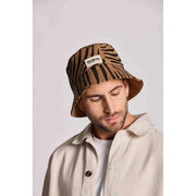 Hindbag Bob Bucket Hat - Cinnamon Zebra Brown