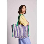 Bagbag Claude Tote Bag - Grøn/Parma Stripes