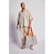 Bagbag Claude Tote Bag - Orange/Blå Striber