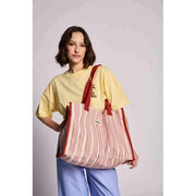 Bagbag Claude Tote Bag - Rød/Pink Striber