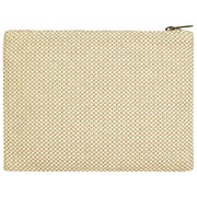 Bagtaske Ema Woven Medium Zipped Pouch - Nude Beige