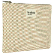 Bagtaske Ema Woven Medium Zipped Pouch - Nude Beige