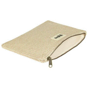 Bagtaske Ema Woven Medium Zipped Pouch - Nude Beige