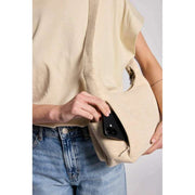 Hindbag Emile Multi Pocket Skuldertaske - Jute Beige