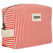 Hindbag Leon Toilettaske - Røde Striber